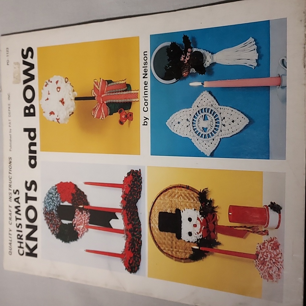 Vintage 1982 Christmas Knots & Bows Quality Craft Instructions Pat Depke Inc